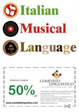Offers 50% discount vouchers on all the standard courses, Comitato Linguistico